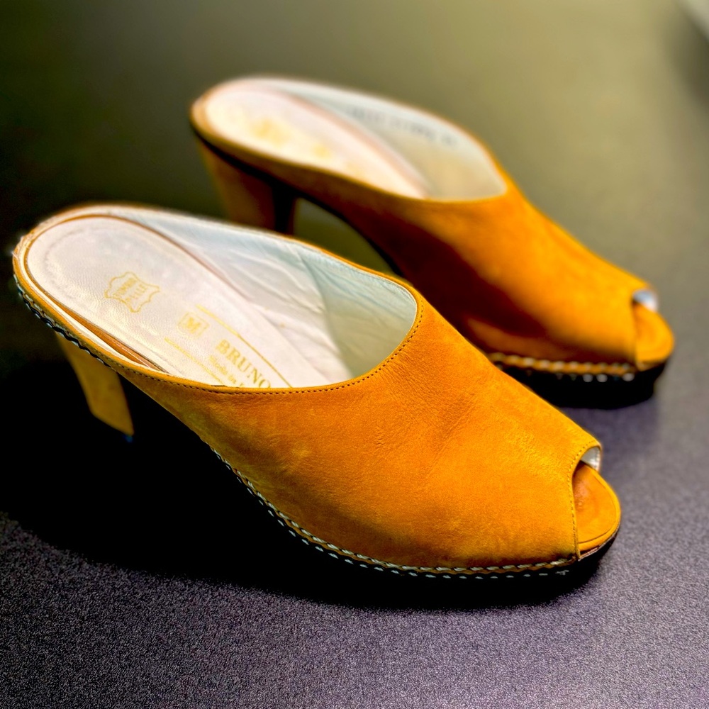 Bruno Magli vintage peep toe heels.